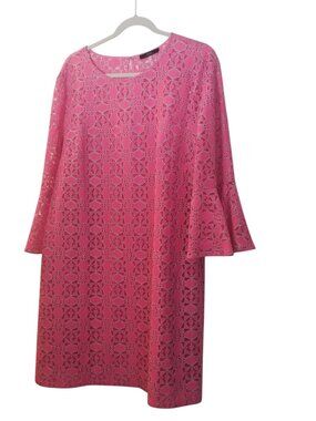 Trina Turk  Pink Emboidered Women's Spring Summer Dress Sz 14